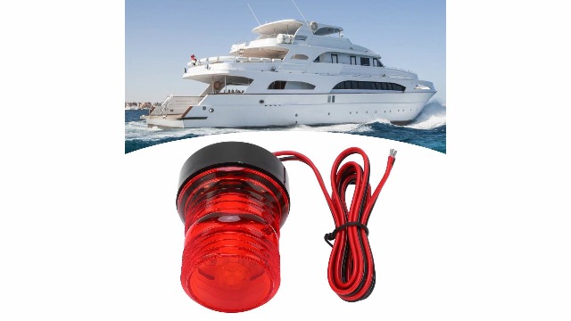 LED Navigationslicht Für Boote – Rot, 360° Rundumlicht, DC 12V-24V, IP66, Bis 2 Seemeilen Sicht