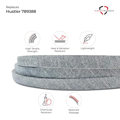 Image of 789388 Deck Belt Replacement for Hustler, Length 152 inch, Heavy-Duty, Durable, Aramid Cord Belt Replaces 789388, 484088, 041-1490-00 on Hustler Mini Z, Super Z, X-One, FasTrak Series Zero Turn Lawn Mower