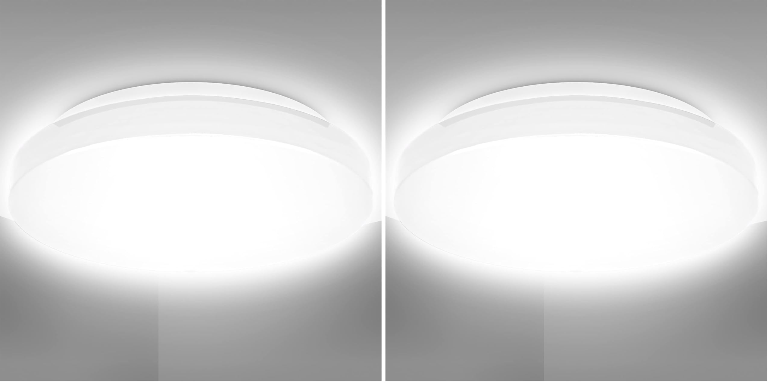 B.K.Licht Plafoniera LED da bagno 10W, luce bianca naturale 4000K, 900Lm, lampadario bagno resistente agli schizzi d'acqua IP44, Ø22cm, versione S, lampada da soffitto in plastica, 230V