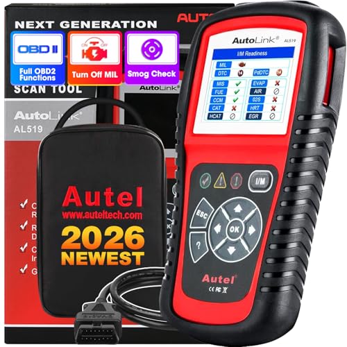 Autel AutoLink AL519 Car OBD2 Scanner, Classic Enhanced Mode 6 Engine Fault Code Reader OBDII CAN Diagnostic Scan Tool, One-Click Smog Check, DTC Lookup, Upgraded of AL319, Lifetime Free Update
