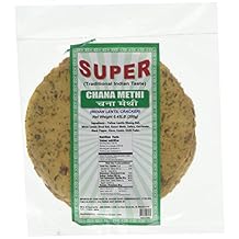 Super, Chana Methi Papad Indian Lentil Cracker, 200 Gramsgm
