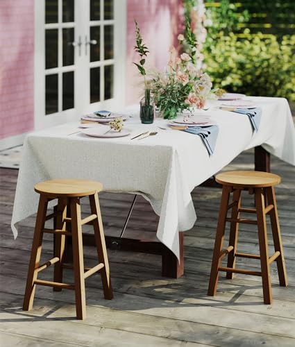 Set de 2 Butacos de Barra de 24 Pulgadas de Madera para Isla de Cocina o Comedor, Fácil Montaje miniatura 4