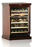 Ip Industrie - Cantinetta refrigerata legno pannellato porta in vetro due zone capienza complessiva di 46 bottiglie