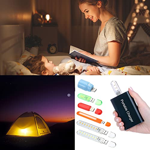 Image of PATIKIL USB Night Light, 4 Pack Portable Plug-in Small LED Light Stick with 3 Lamp Beads with Touch Sensor Switch USB Light for Bathroom Bedroom Reading Sleeping Camping, White /Warm