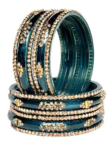 Image of Swara Creations Green Mehrun Red Glass Bangles Set for Women | Zirconwork Bangles | Glass bangles for festivals & occasions, Traditional glass bangles (SKU276)