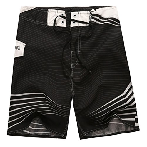 YOUJIA Swimshorts Bañador De Surf Pantalones Cortos Shorts para Hombre Negro 2XL