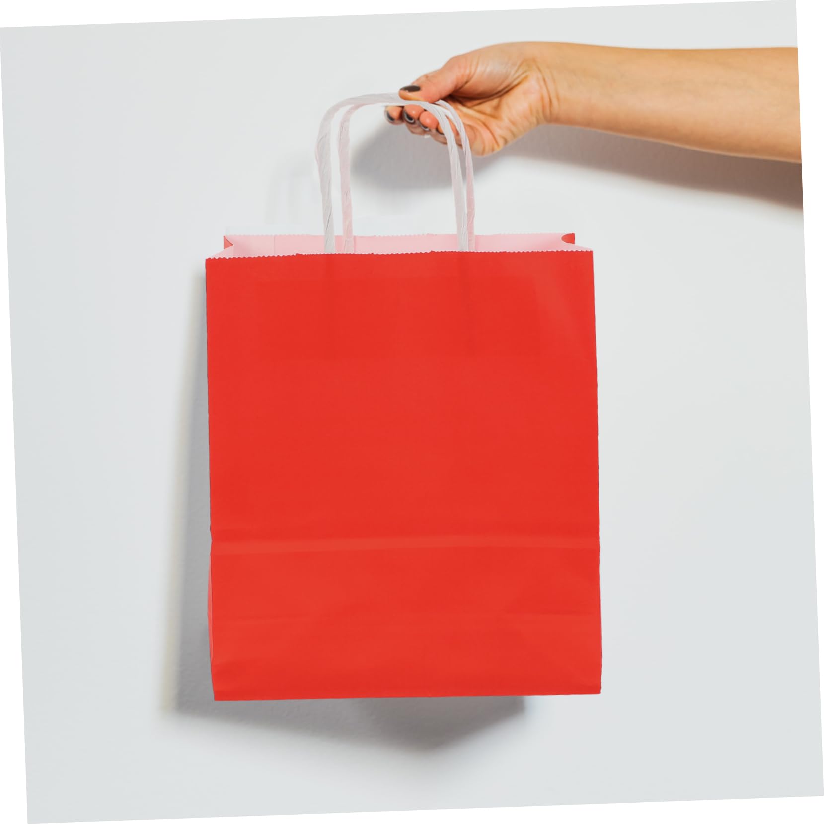 FRCOLOR 50 Pcs Bolsa de papel kraft bolsa de de navidad kraft a de de papel as de papel kraft de navidad as de embalaje as de dulces rojo