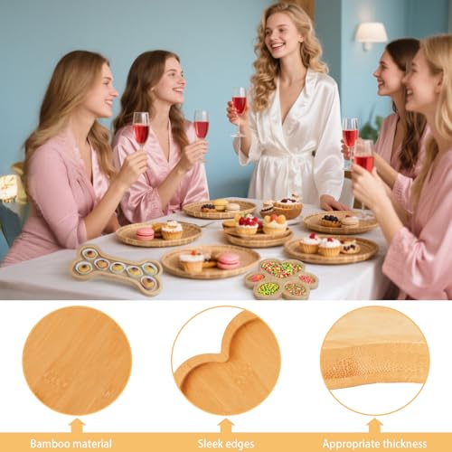 Tablero de Servir de Bambú con Forma de Pata y Hueso, 4 Piezas, Ideal para Aperitivos, Quesos, Dulces o Decoración, Regalo para Fiestas Temáticas de Mascotas miniatura 5