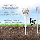 MELE LINKS Golf Plastic 2 3/4 in Tee Set - 4 Pack of Tees for Golf Practice Golf White Unbreakable Tees Anti-Slice Plastic Tee Set Golfer Gadgets Gifts for Men Golf Premium Pro Wood Stuff Accessories - Image 3