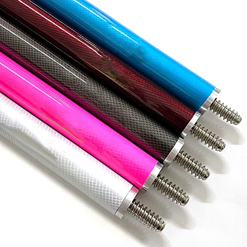 Taco de billar 57 pulgadas carbon fibra 9.5mm punta rosa miniatura 5