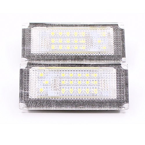 White 18SMD LED License Plate Lights Lamp Assembly Compatible with BMW Mini Cooper R50 R52 R53 Hatchback & Convertible (Pack of 2Pcs)