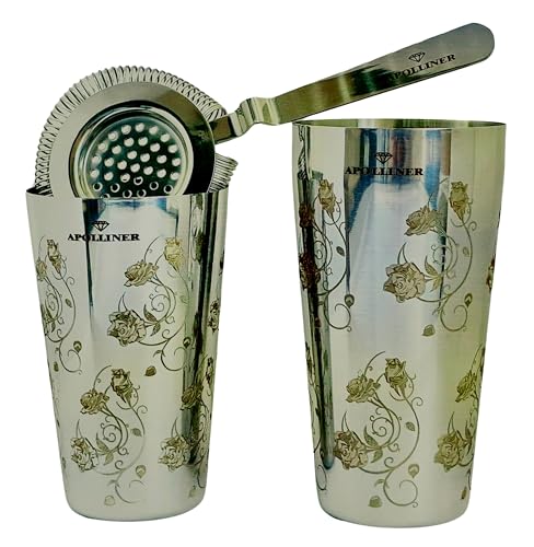 Apolliner : kit barman, Boston Shaker millilitres 750/550 /FILTRE OFFERT,shakers à cocktails, Kit,cocktail,shaker Cadeau homme, Cadeau femme