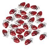 yueton 30PCS Heart Charms Gothic 3D Organ Shape Charms Anatomical Heart Charms Bulk Halloween Charms for Earring Necklace Bracelet Jewelry Making