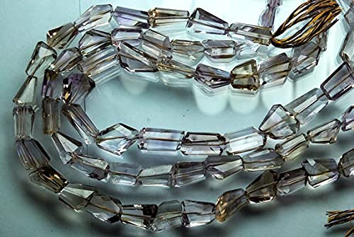 Perles amétrine champagne facettées fil 8 pouces de 14-17mm pour bijoux