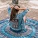 MOMOMUS Wandteppich Mandala - 100% Baumwolle, Bunt, Orientalische Designs - Ideal als Wandtuch Mandala, Indischer Wandbehang aus Stoff und Wandteppich Boho - Blau, 210x230 cm