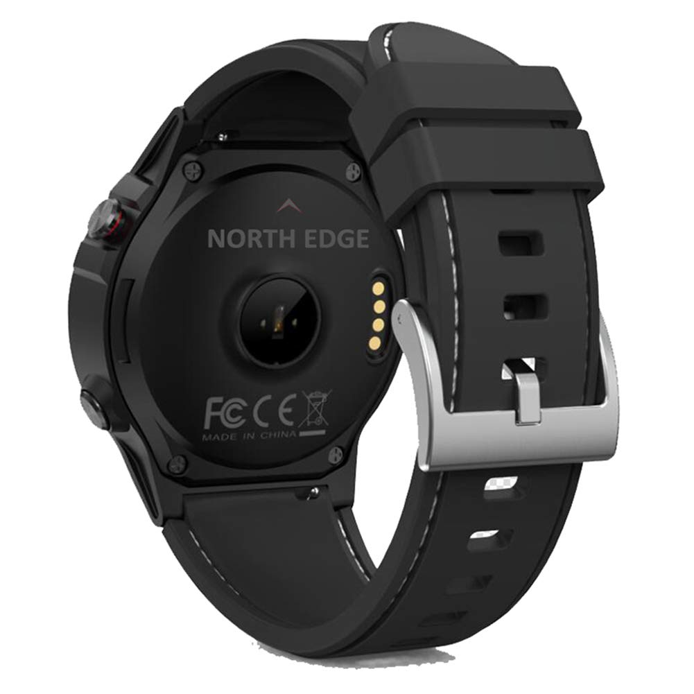 Orologio GPS da Uomo Intelligente, cardiofrequenzimetro Impermeabile Bluetooth IP67 da Donna, Orologio da Corsa con Bussola,Argento