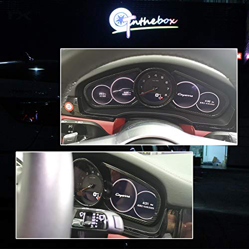 Gtinthebox 3Pcs Carbon Fiber Look Interior Dashboard Cover Edge Decoration Trim Ring Compatible With 2018 2019 2020 Porsche Cayenne, 2017 2018 2019 2020 Palamela #TOP5