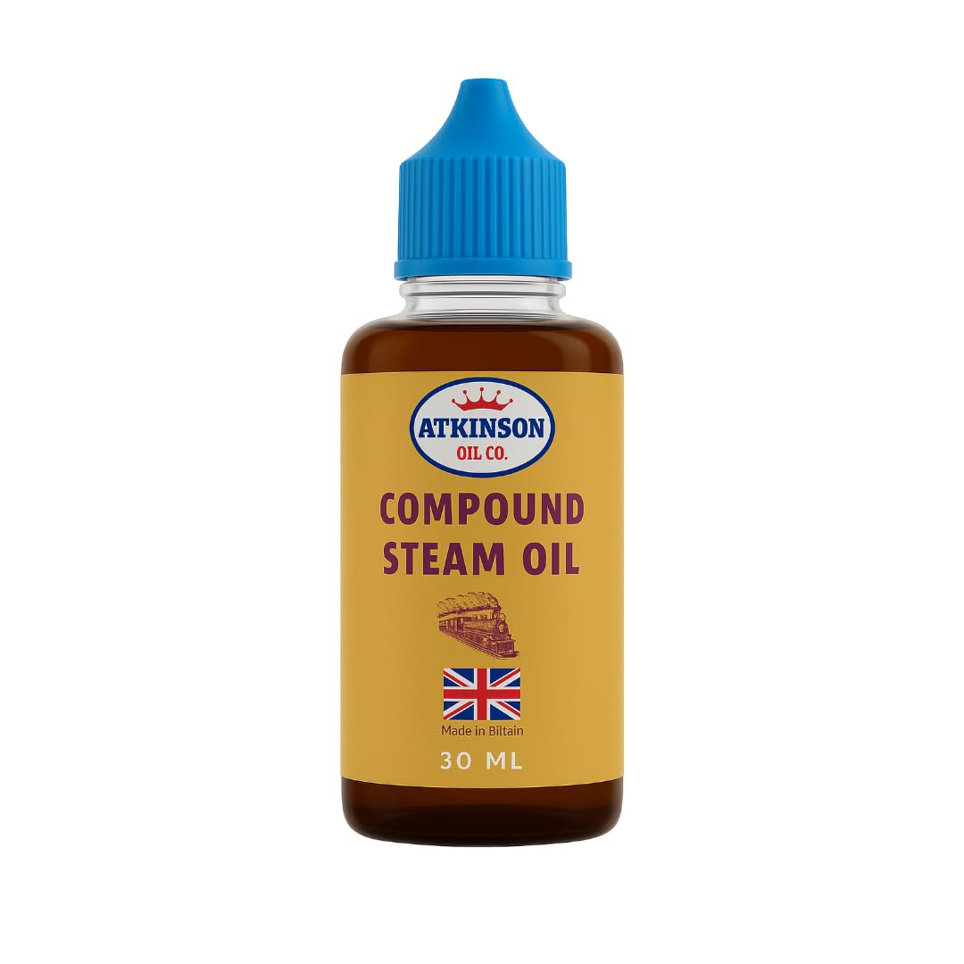 Atkinson Oil Co. Compound Steam Oil 680 – 30 ml | Model Steam Cylinder & Valve Lubricant for Small to Medium Engines – High-Temperature Film, Wet-Steam Protection