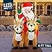 Joiedomi 6 FT Long Christmas Inflatable Santa on Sleigh with 2 Reindeer, Inflatable Christmas Yard Decorations with Build-in LED, Blow Up Xmas Decorations Outdoor for Party Yard Garden Lawn Décor