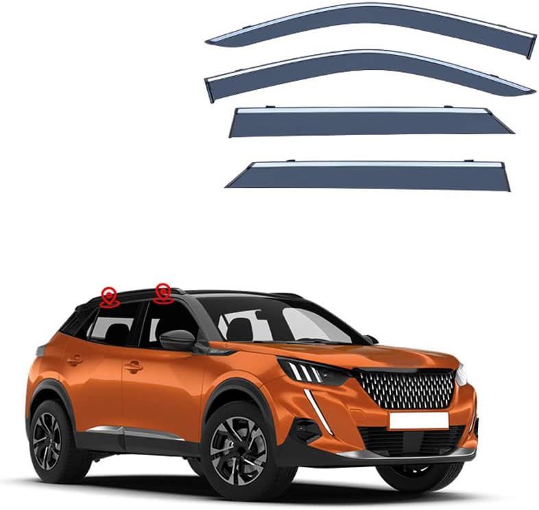 BURBIG 4Pcs Wind Deflectors for Peugeot 2008 MK2P24 2020 2021 2022