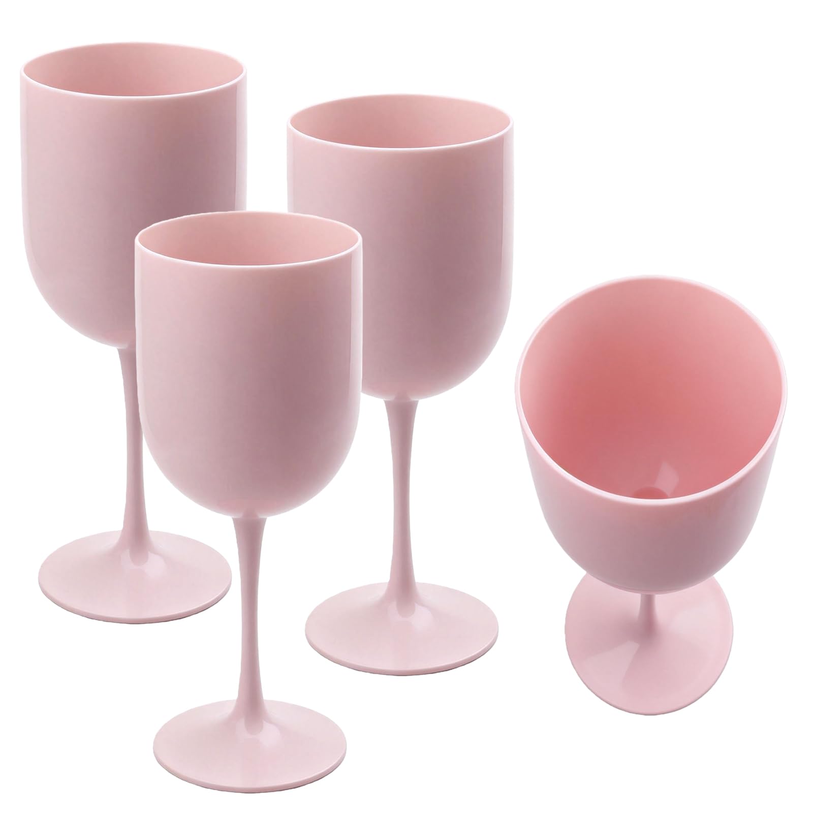 4 bicchieri da vino riutilizzabili, 480 ml, in plastica, 84 mm, in plastica, per eventi, feste, picnic, campeggio, infrangibili