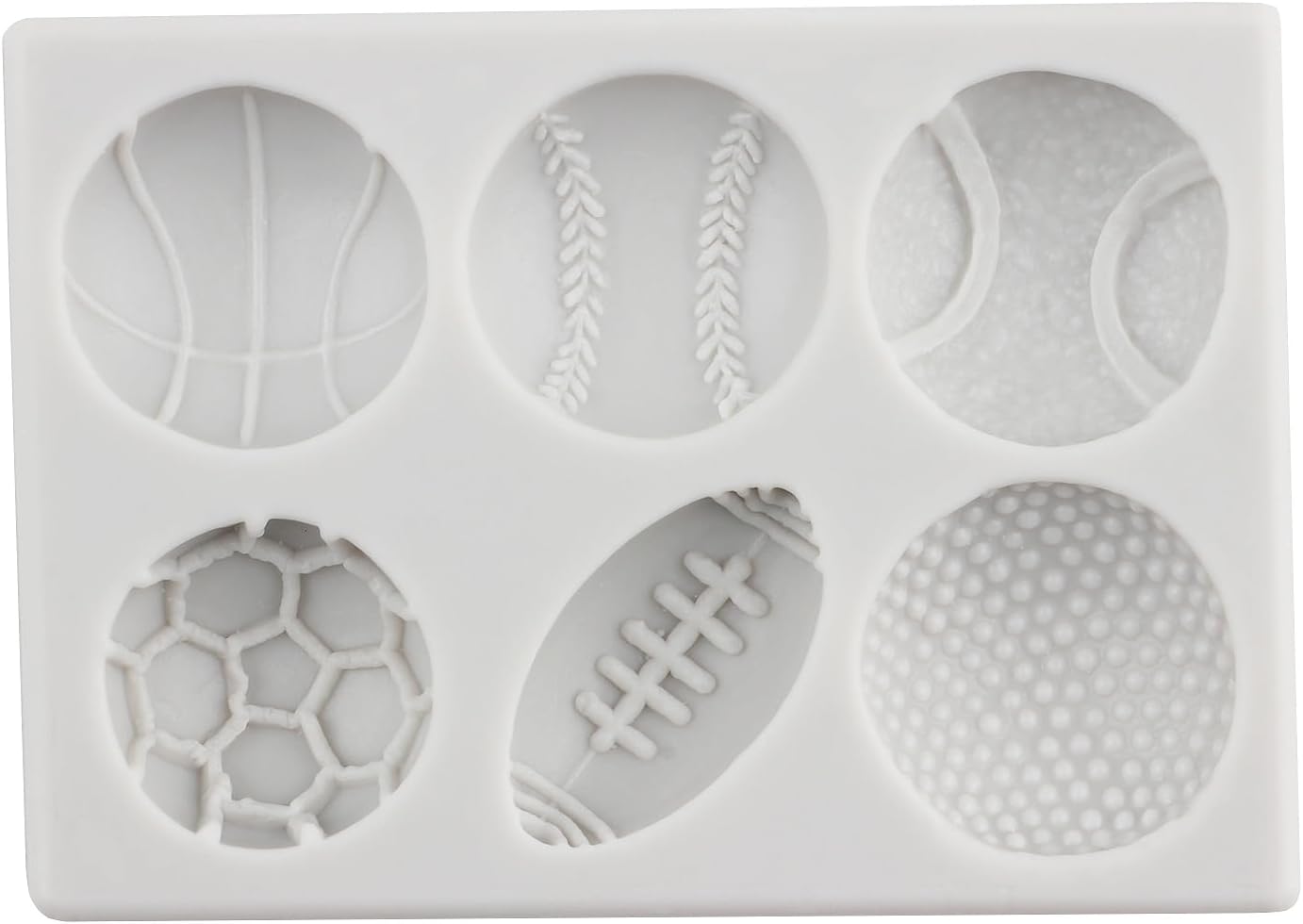 Ball Silicone Molds Football Baseball Basketball Rugby Tennis Fondant Mold Sneakers Sports Shoe Mold For Cake Decorating Cupcake Topper Candy Chocolate Gum Paste Polymer Clay Set Of 5 - Image 8