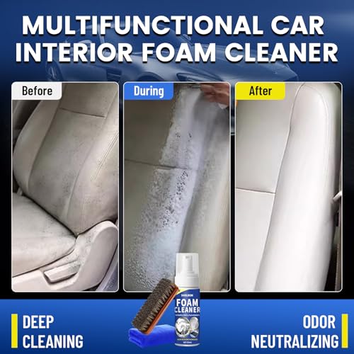 image for SHIELDOM Car Interior Cleaner Kit Multifunctional Foam Cleaner, Clean 