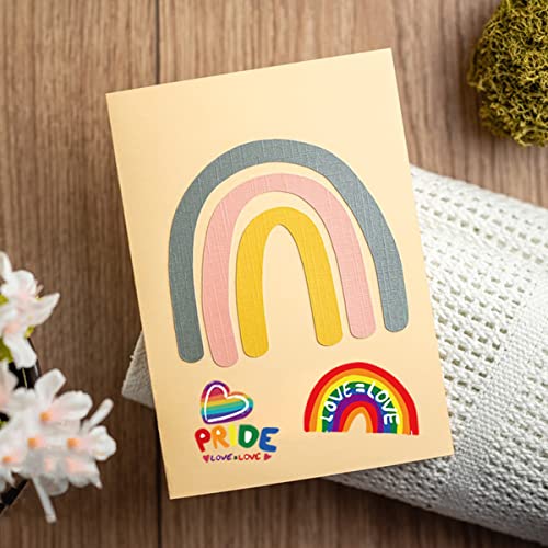 Rainbow Labels Stcikers, Lgbtq Pride Sticker Pride Day Gay Stickers Gift Tag Sticker Rainbow Butterfly Heart Wrap Stcikers Envelope Seals Bulk For Gift Cards Tag Letter Presents Package Bag (Rainbow) #TOP5
