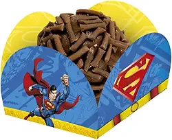 Porta Forminha Superman Geek - Embalagem com 40 unidades.