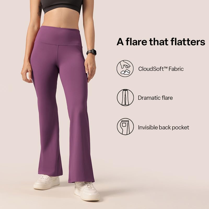Image of BlissClub Ultimate Flare Pants Lite Tall for Women Above 5'5 ft