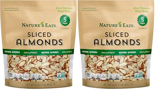 Nature's Eats Natural Sliced Almonds, 16 Ounce (Pack of 2) image 5