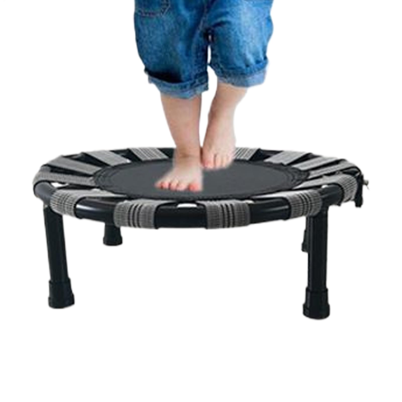 Trampolina wewnętrzna dla dzieci, składana, przenośna, z okrągłym wzorem i | Trampolina dla dzieci wewnętrzna koordynacja balansowa cicha antypoślizgowa wyściełana trening dla dzieci wewnątrz