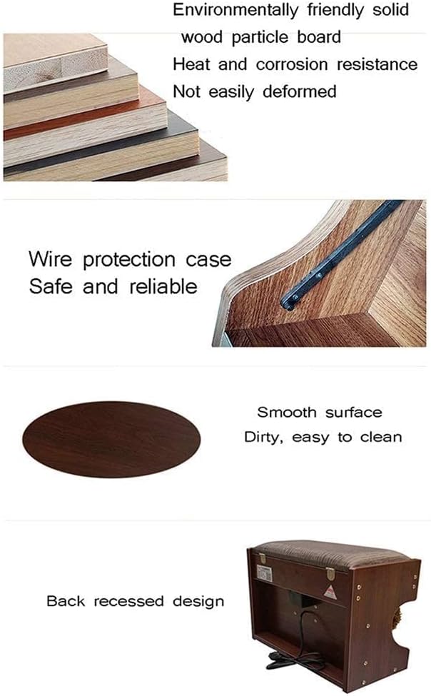 Home Shoe Polisher with Storage Box and Soft pad Machine Portable Automatic Sensor Shoe Polisher Home and Commercial Shoe Polisher (Color: B Size: 40 cm) (A 50cm)