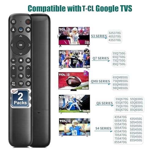  Replacement RC813 Remote for TCL-Google TV-Q6/Q7/QM8/S3/S4 Series FHD HDR LED UHD QLED Smart TVs
| TCL-Google TV Remote