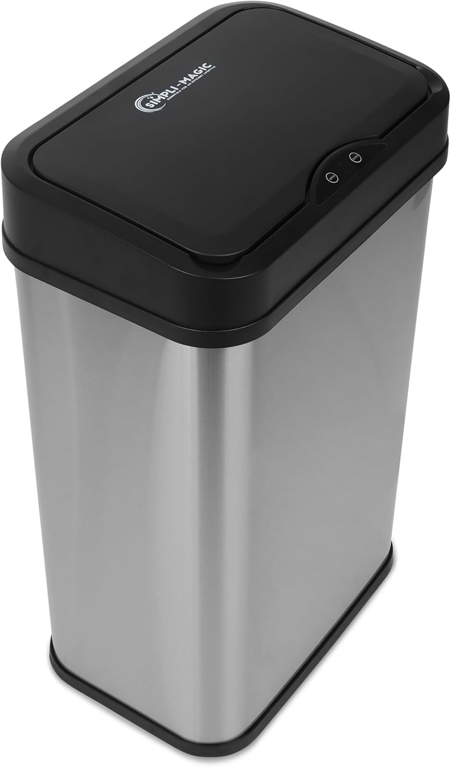 SIMPLI-MAGIC Sensor Trash Can Automatic Touchless Kitchen Garbage Bin, Stainless Steel, 13 Gallon