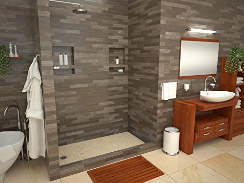 Tile Redi 3260Lspvc-13-2-4 Shower Pan With Left Drain- Single Curb Shower Base, 2" Pvc Drain, And Plate Included, 60" Width X 32" Depth #TOP12