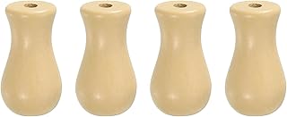 uxcell 4Pcs Cord Knobs, 32mm Window Blind Tassels Wooden Pull Cord Tassel Drops Pull End Pendant for Window Blinds Shade Curtain, Wood Color