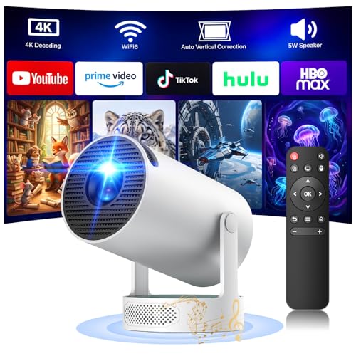 Vidéoprojecteur Courte Distance avec Haut-Parleur, Mini Projecteur Compatible avec 1080P4K