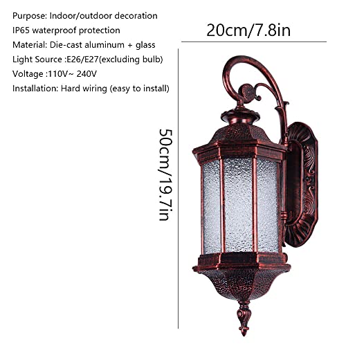 Applique murale extérieur de qualité supérieure en verre rustique pour maison - 6