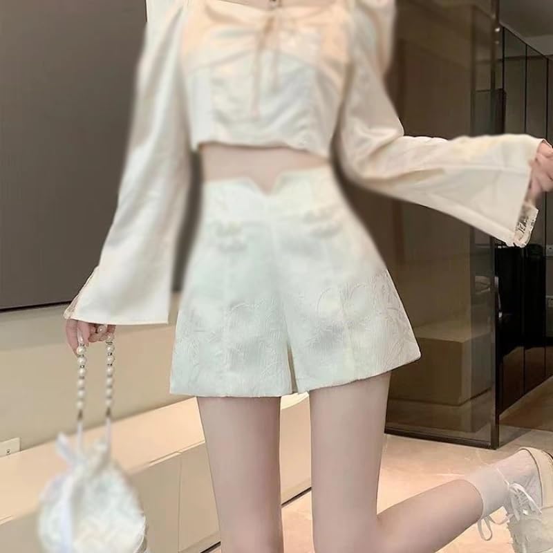 Wide Women's Shorts High Waist Casual Short Pants