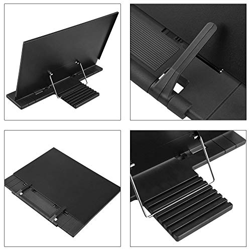 DAYREE 11 x 7.08 Inch Book Stand Holder with 7 Adjustable Positions and Page Paper Clips, Multipurpose Desktop Document Holder for iPad, Reading Rest, Textbook, Cookbooks, Recipes, Tablet, Music Books