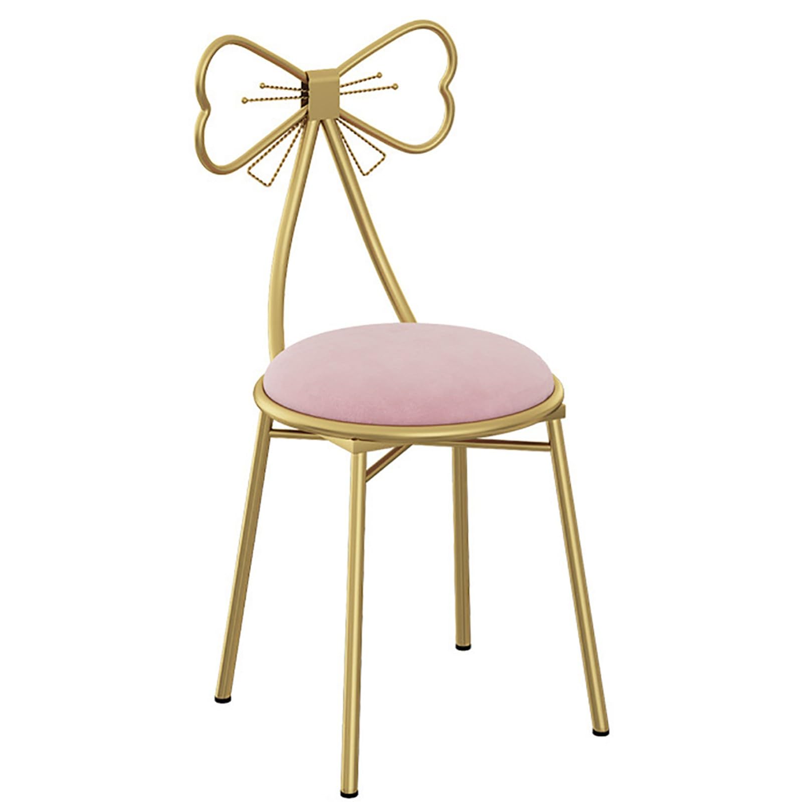 Silla de tocador moderna con patas doradas, taburete multifuncional para sala de maquillaje, dormitorio o como mesa lateral/auxiliar (tronco, abigarrado-B)