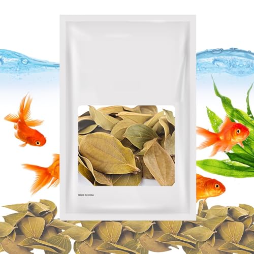 Hojas de quinua para acuario, hojas de quinua para caracoles y cangrejos de río, hojas secas crudas de 1.95 a 3.54 pulgadas para peceras, accesorios para peceras