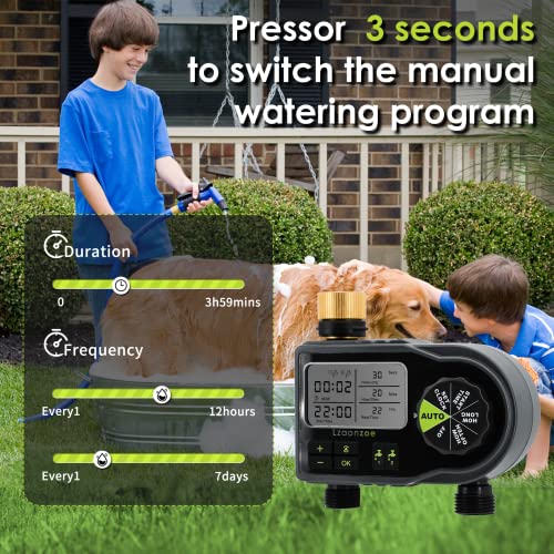 Sprinkler Timer,Programmable Water Timer For Garden Hose Faucet For Save Water With Manual/Automatic Irrigation System Hose Timer,Outdoor Irrigation Timer Controller For Lawn Yard, 2 Zones… #TOP3