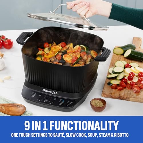 Image of STIRMAX 7.5 Quart Digital Multi-Cooker with Automatic Paddle to Stir and Shred, 9 in 1 programmable presets to Saute, Sear, and Brown Food Before Simmering