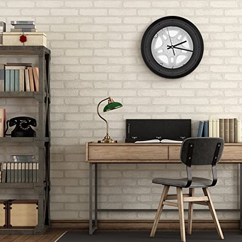 Pendule murale silencieuse pneu moderne sans tic-tac pour une concentration absolue - 7