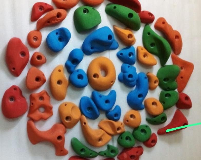 ADS Pack of 10 Climbing Holds Set, Solid Resin Fiber Non-Plastic Rock Climbing for Kids & Adults with Installation Hardware Kit (Multicolor) (B07PSBF9TJ) Amazon Price History, Amazon Price Tracker