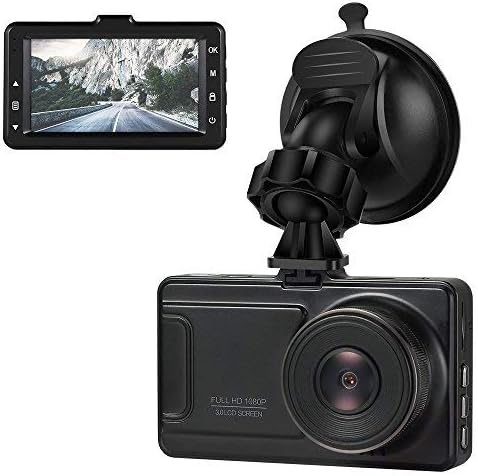 Jevogh JLY03-1 HD Dash Cam, 170 degree Wide Angle Camcorder 1080P With Night Vision, 3 Inch LCD With Parking Monitor/G Sensor/Loop Recording Car Dash Camera, Zinc Alloy + Baking Paint Artistry (Black)