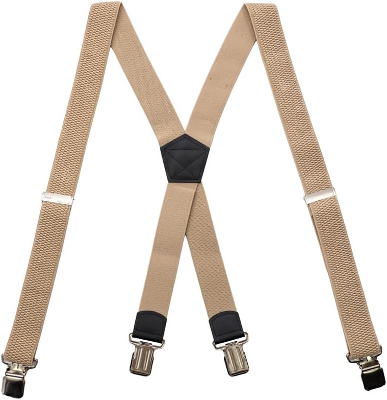 Suspenders for Men, Adjustable Wide Suspenders with Strong Clips X Shape Costume Heavy Duty (1.5in Width)