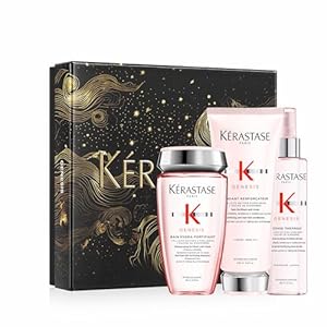 Kérastase Genesis, Discovery Set met Shampoo, Conditioner + Leave-in Hittebescherming, Verrijkt met Gemberwortel en Edelweissbloem, Anti-Haaruitval Routine, Reisformaat